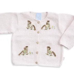 Applique Pony Cardigan -- Pink