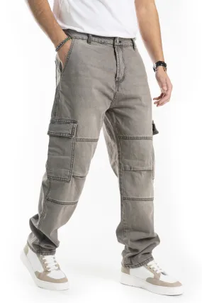 Jeans Uomo Cargo Tasconi Vintage Grey Art. JS431