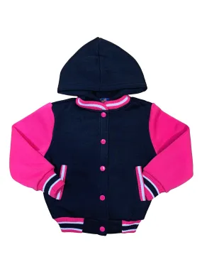 Pink Plain Varsity Jackets